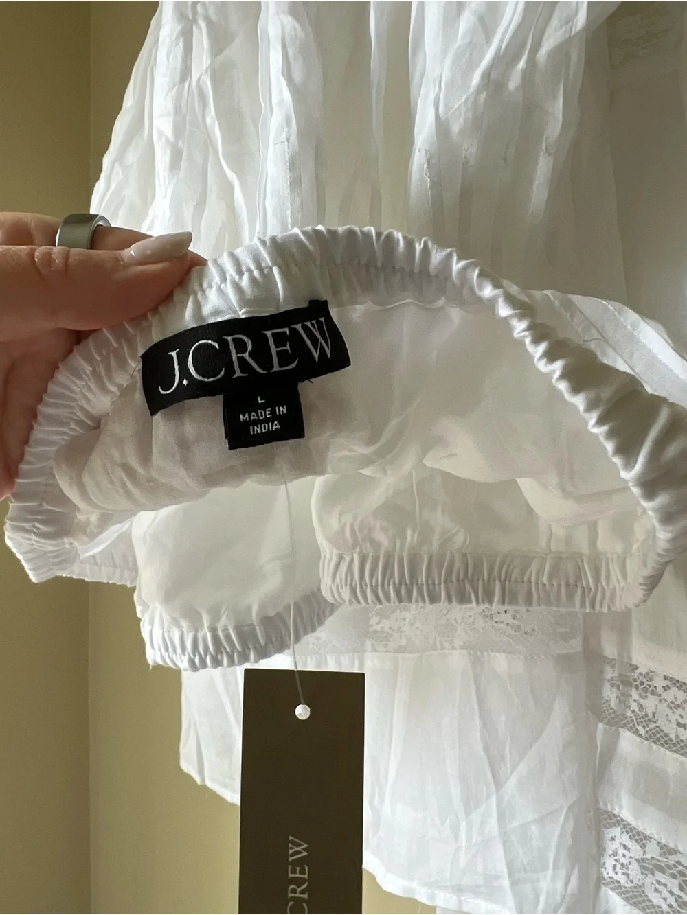 J. Crew Lace-trim pintuck Skirt - Picture 5 of 10